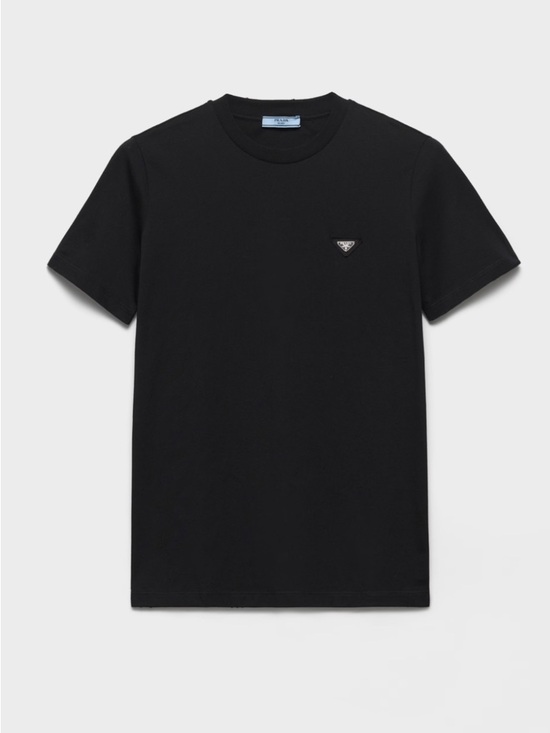 Prada Other - Prada Black Crewneck T-Shirt with Triangle Logo Patch XXL